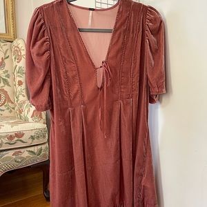 Free People Velvet Babydoll Dress M